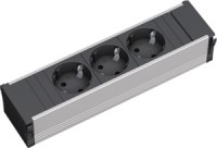 Bachmann CONI Steckdoseneinheit 3-fach 1x Schuko, 2x Custom Modul