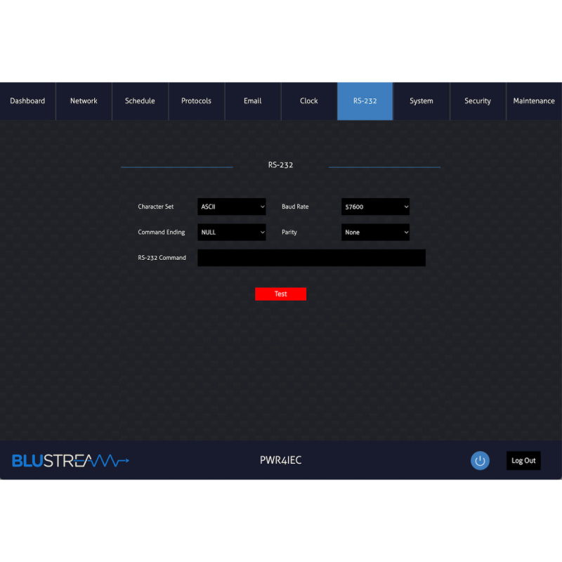 Serielle Steuerung über RS-232
