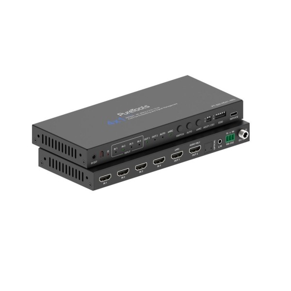 PureTools PT-SW-HD41-48G – HDMI 2.1 Switcher 8K, 48Gbps, Audio Extractor