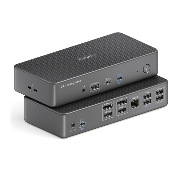 Vuelogic D210DL – USB-C Docking Station mit DisplayLink, Dual 4K, 100W PD