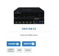 BLUSTREAM SW41AB-V2 4:1 HDMI Switcher BLUSTREAM SW41AB-V2 4:1 HDMI Switcher